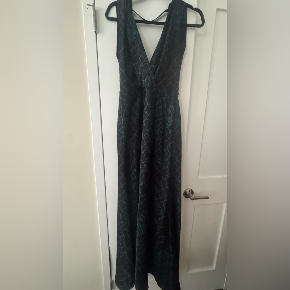 Reiss Blue Printed Formal Dress
